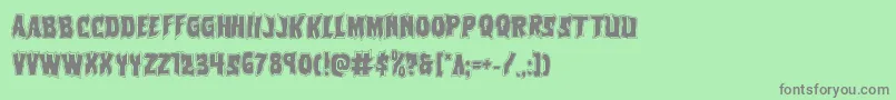 Vorvolakaacad Font – Gray Fonts on Green Background
