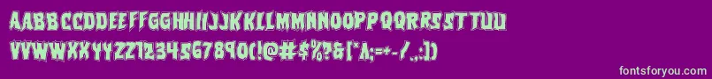 Vorvolakaacad Font – Green Fonts on Purple Background