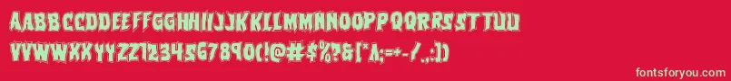 Vorvolakaacad Font – Green Fonts on Red Background