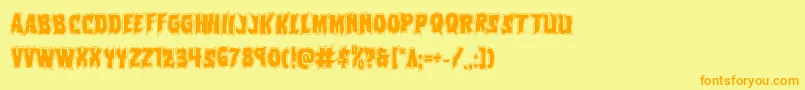 Vorvolakaacad Font – Orange Fonts on Yellow Background
