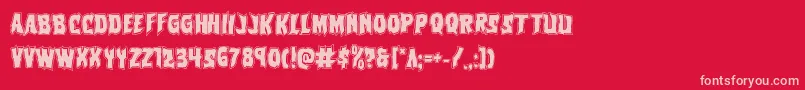Vorvolakaacad Font – Pink Fonts on Red Background