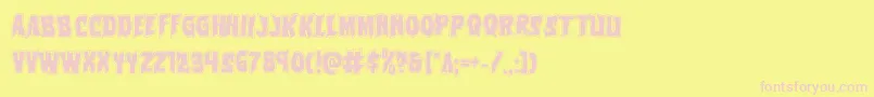 Vorvolakaacad Font – Pink Fonts on Yellow Background