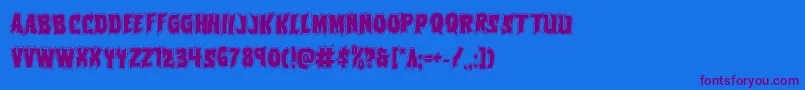 Vorvolakaacad Font – Purple Fonts on Blue Background