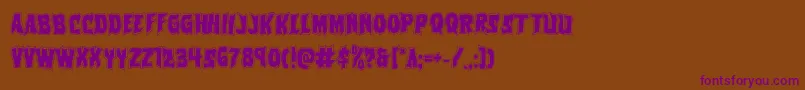 Vorvolakaacad Font – Purple Fonts on Brown Background