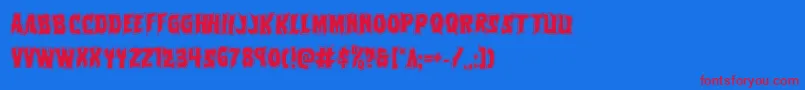Vorvolakaacad Font – Red Fonts on Blue Background