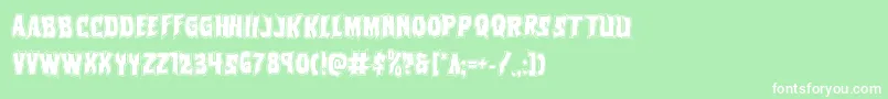 Vorvolakaacad Font – White Fonts on Green Background