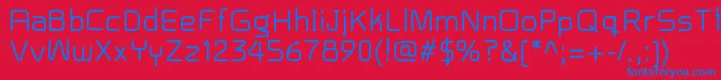 Baron Font – Blue Fonts on Red Background