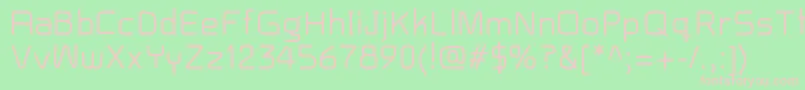 フォントBaron – 緑の背景にピンクのフォント