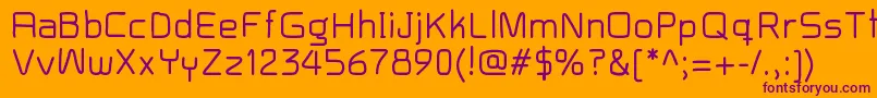Baron Font – Purple Fonts on Orange Background