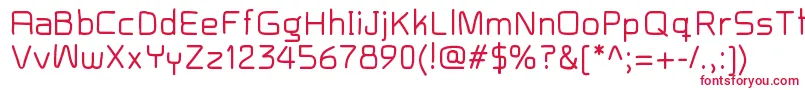Baron Font – Red Fonts on White Background