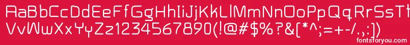 Baron Font – White Fonts on Red Background