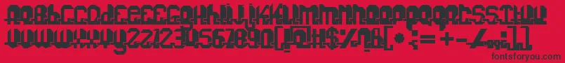 Fonuzzle Font – Black Fonts on Red Background