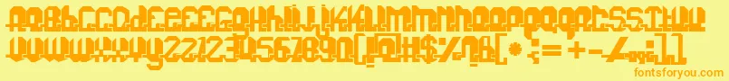 Fonuzzle Font – Orange Fonts on Yellow Background