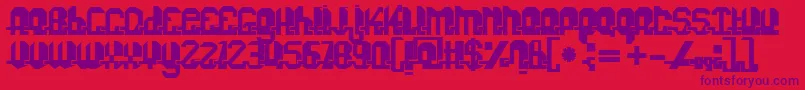 Fonuzzle Font – Purple Fonts on Red Background