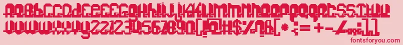 Fonuzzle Font – Red Fonts on Pink Background