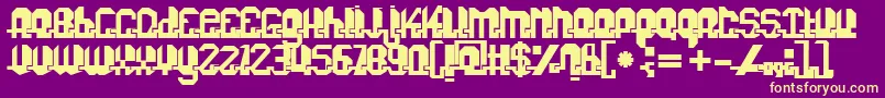 Fonuzzle Font – Yellow Fonts on Purple Background