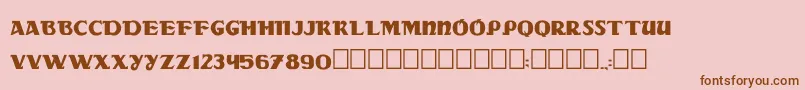 Шрифт Dsradac – коричневые шрифты на розовом фоне