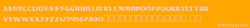 Dsradac Font – Pink Fonts on Orange Background