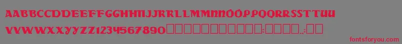Dsradac-Schriftart – Rote Schriften auf grauem Hintergrund