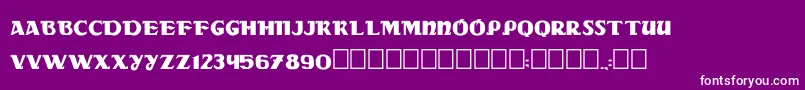 Dsradac Font – White Fonts on Purple Background