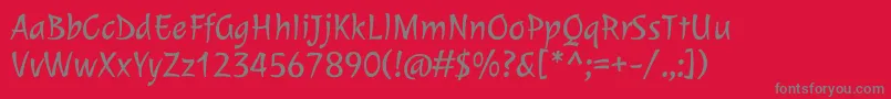 JuleeRegular Font – Gray Fonts on Red Background