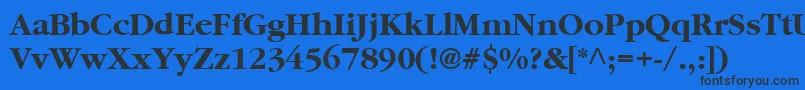 Garamb Font – Black Fonts on Blue Background