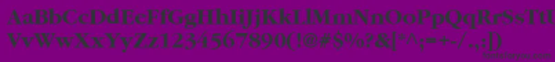 Garamb-fontti – mustat fontit violetilla taustalla