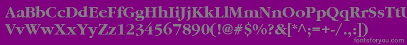 Lisätietoja Garamb-fontista Garamb-fontti – harmaat kirjasimet violetilla taustalla
