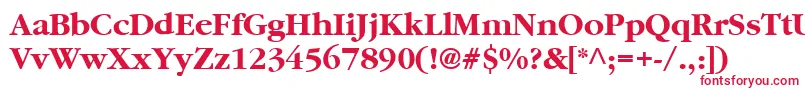 Czcionka Garamb – czerwone czcionki