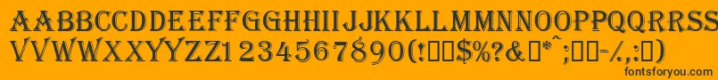 Gazettecapsssk Font – Black Fonts on Orange Background