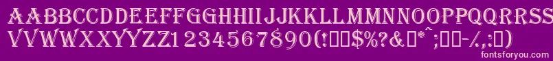 Gazettecapsssk-Schriftart – Rosa Schriften auf violettem Hintergrund