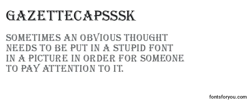 Gazettecapsssk Font