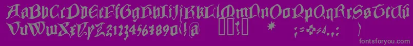 Cowboycaxton Font – Gray Fonts on Purple Background