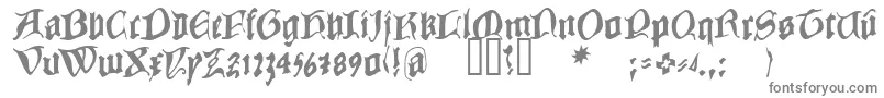 Cowboycaxton-fontti – harmaat kirjasimet valkoisella taustalla