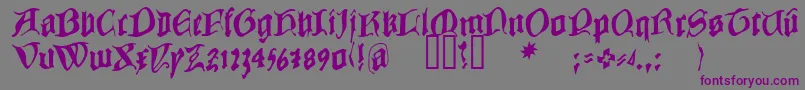 Cowboycaxton Font – Purple Fonts on Gray Background