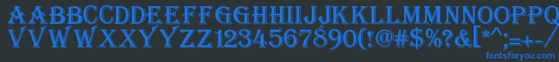 Stupido Font – Blue Fonts on Black Background
