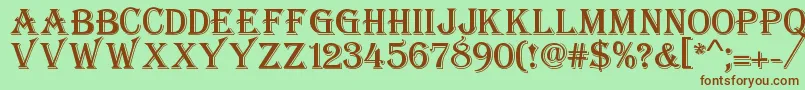 Stupido Font – Brown Fonts on Green Background