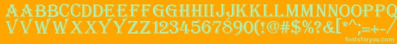 Stupido Font – Green Fonts on Orange Background