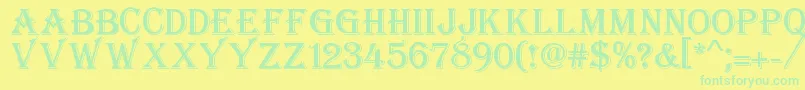 Stupido Font – Green Fonts on Yellow Background