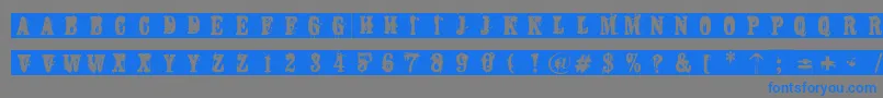 Abstemious Font – Blue Fonts on Gray Background