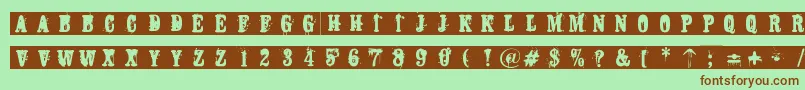 Abstemious Font – Brown Fonts on Green Background