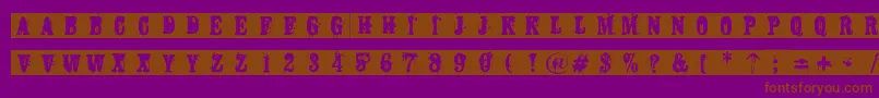 Abstemious Font – Brown Fonts on Purple Background