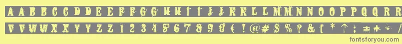 Abstemious Font – Gray Fonts on Yellow Background