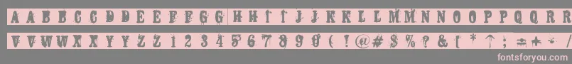 Abstemious Font – Pink Fonts on Gray Background