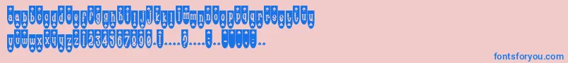 Popsp Font – Blue Fonts on Pink Background