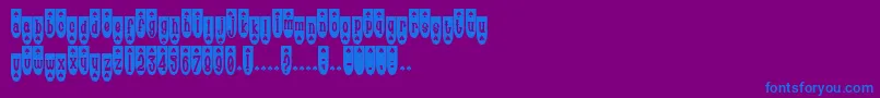 Popsp Font – Blue Fonts on Purple Background