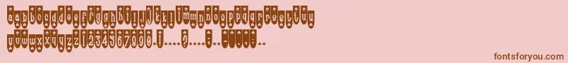 Popsp Font – Brown Fonts on Pink Background