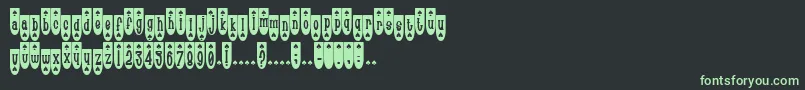 Popsp Font – Green Fonts on Black Background