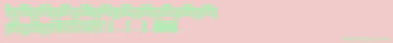 Popsp Font – Green Fonts on Pink Background