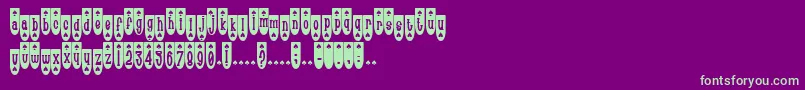 Popsp Font – Green Fonts on Purple Background